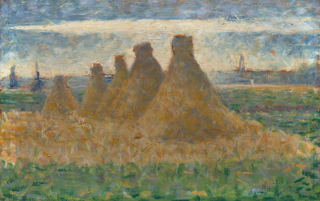 Kupky sena, c. 1882. od Georges Pierre Seurat