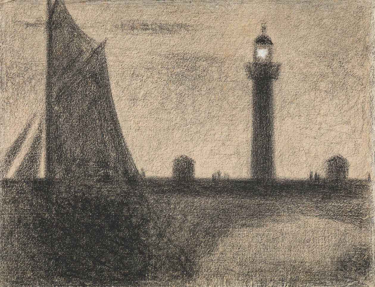 Maják v Honfleuru, 1886. od Georges Pierre Seurat