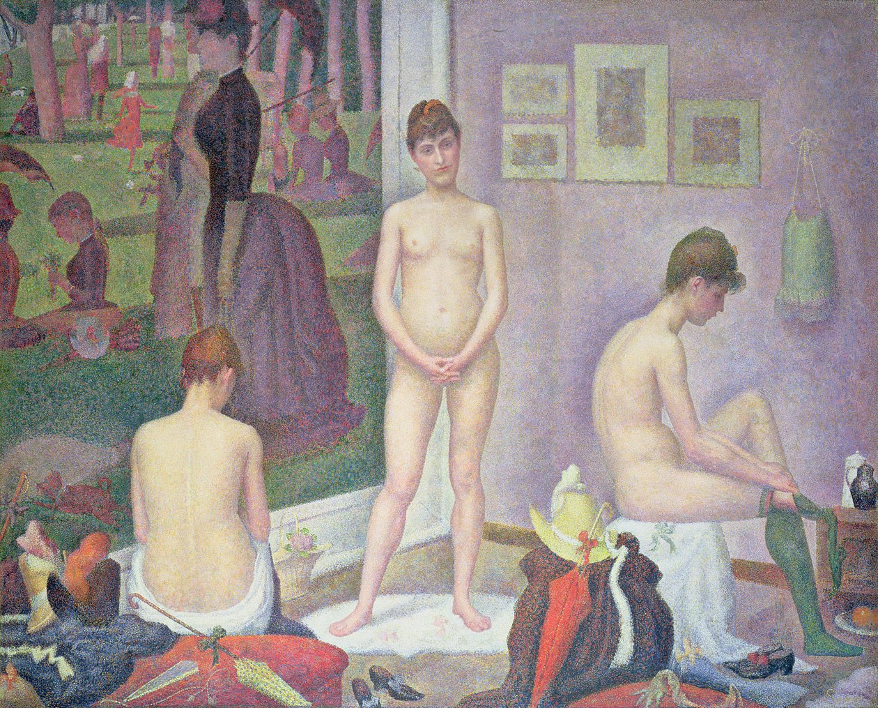 Modely, 1886-88 od Georges Seurat