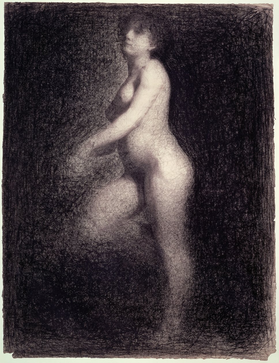 Akt, kolem 1881-82 (tužka a pastelka) od Georges Seurat