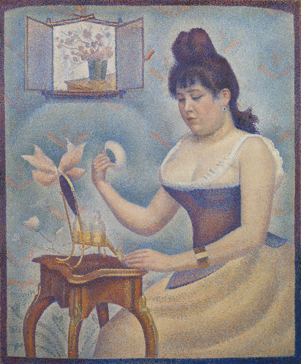 Mladá žena, která se pudruje, c.1888-90 od Georges Seurat