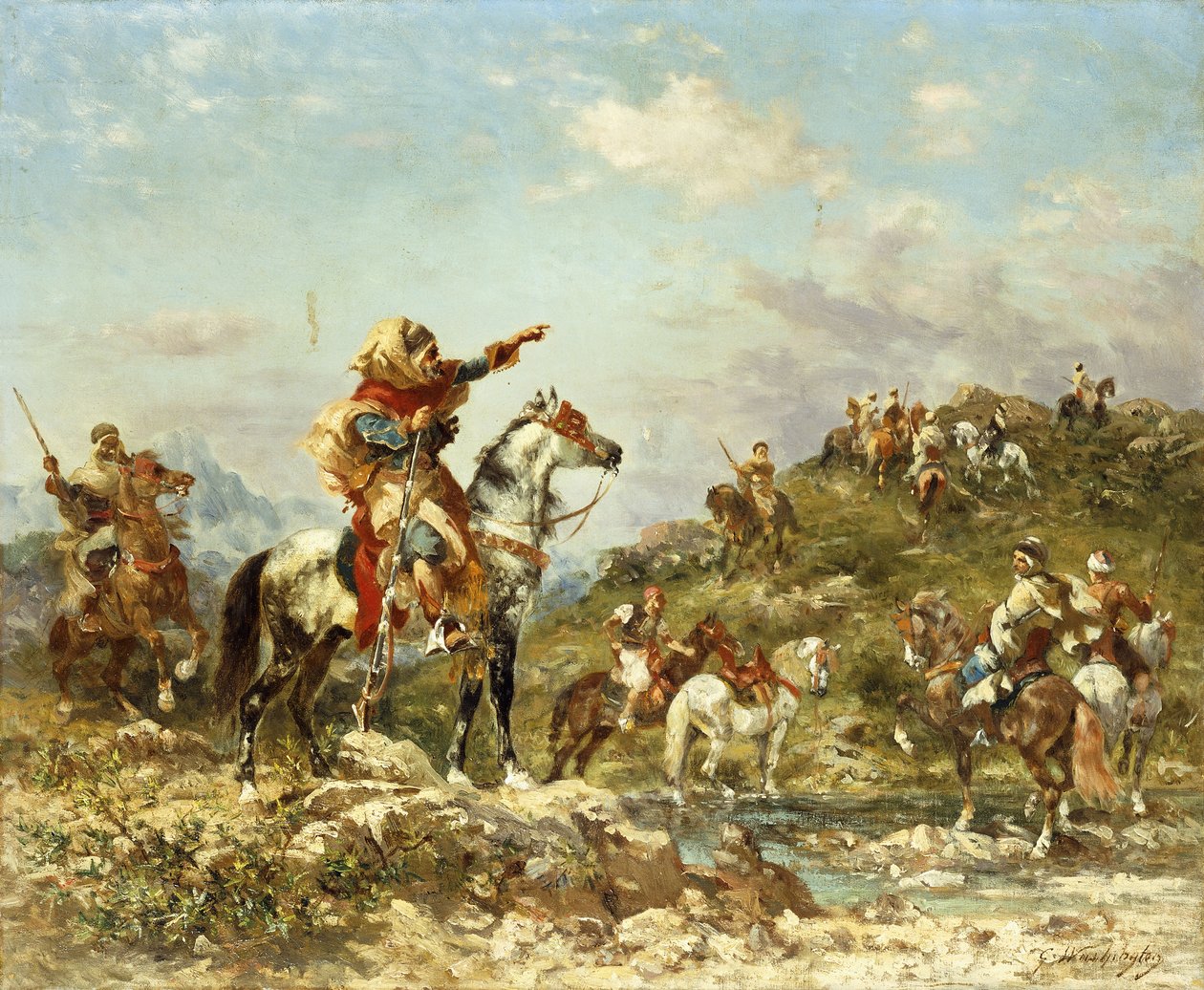 Arabští válečníci na koních, od Georges Washington