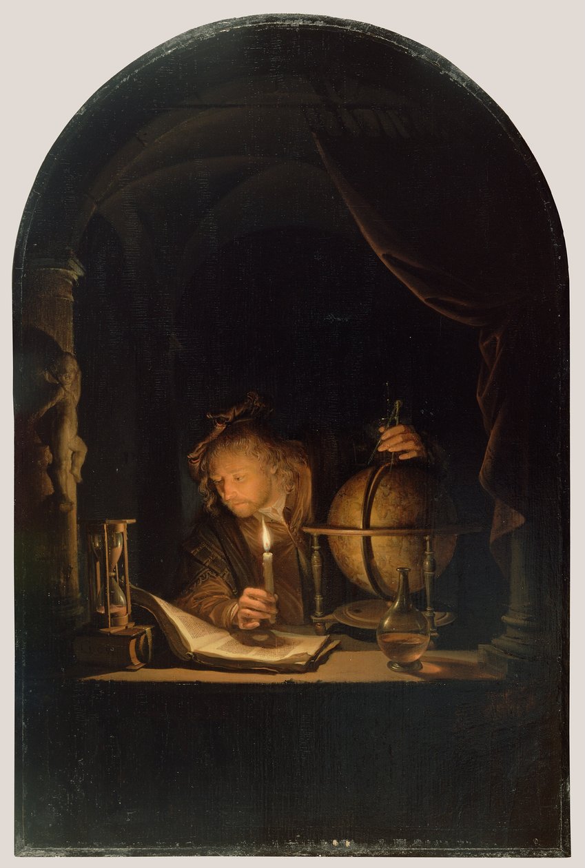 Astronom od společnosti Candlelight od Gerrit Dou