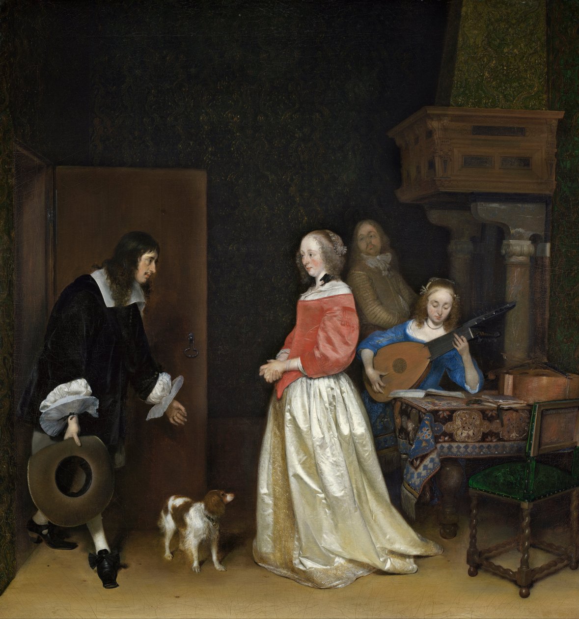 Návštěvníci nápadníků od Gerard ter Borch