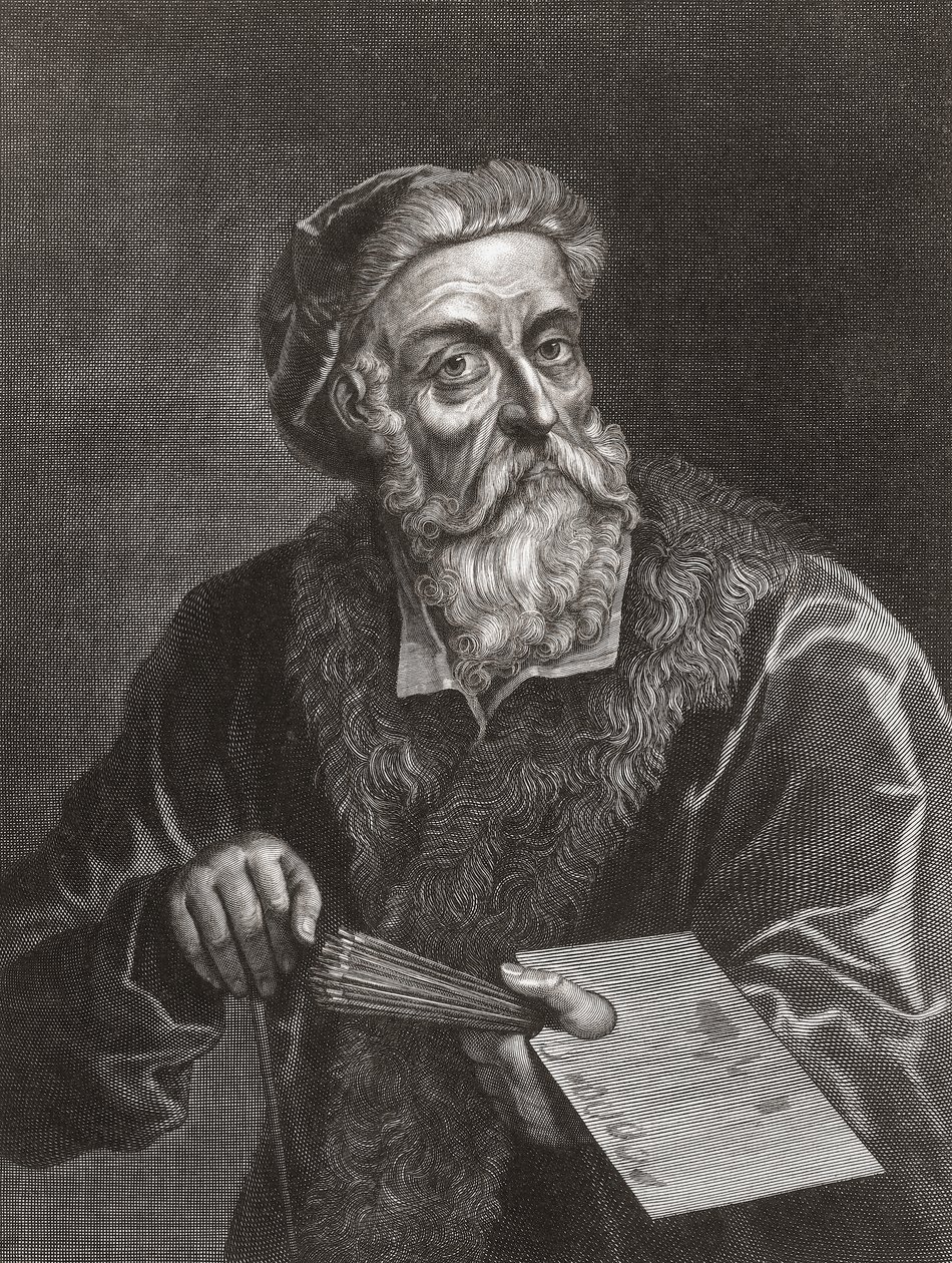 Titian. Muotokuva. (Tulosta) od Gerard (after) Edelinck