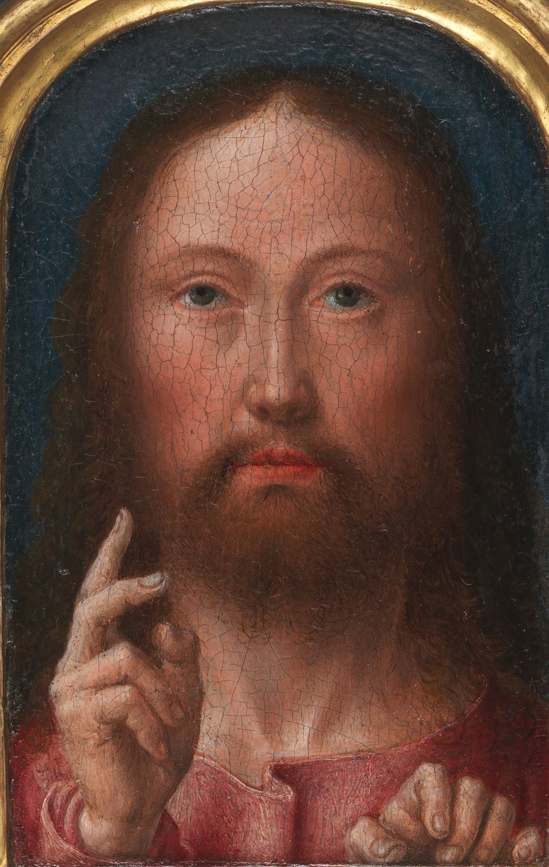 Christ Blessing, ca. 1500-1505. od Gerard David