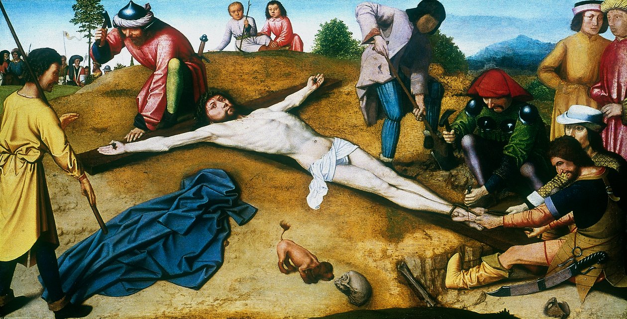 Kristus přibitý na kříž, c1481. od Gerard David