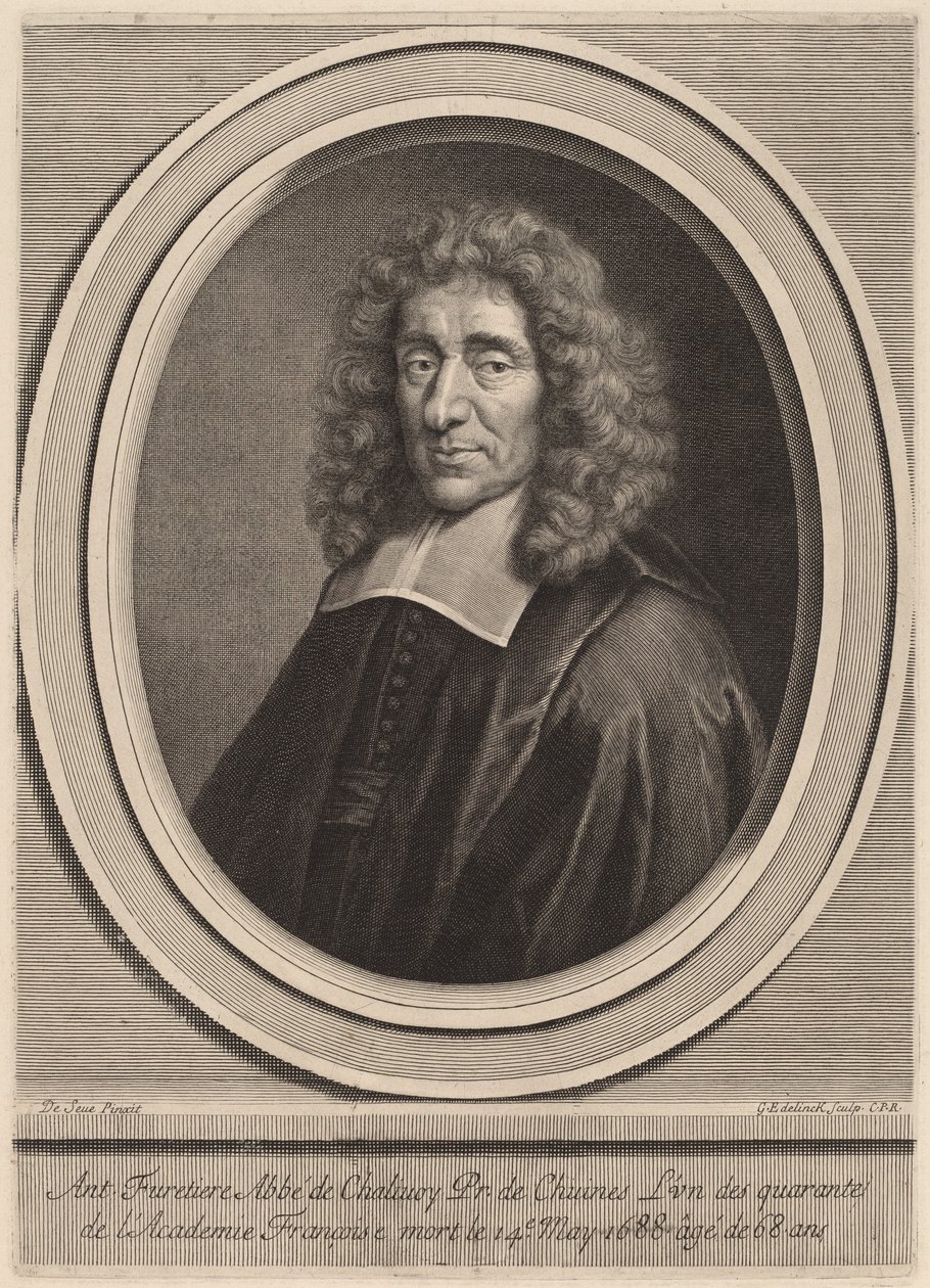 Antoine Furetière od Gerard Edelinck after Gilbert de Seve