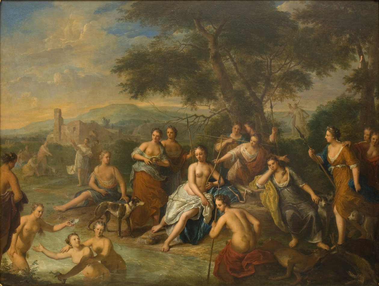 Diana a její nymfy od Gerard Hoet I