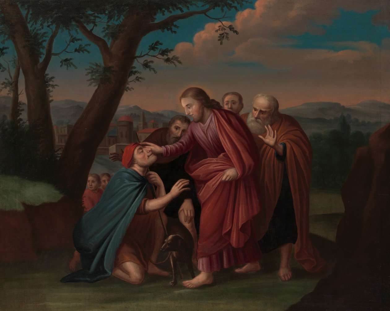 Kristus uzdravuje slepce, ca. 1725-30. od Gerardus Duyckinck