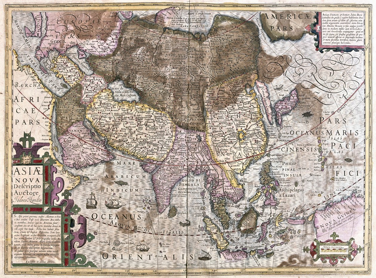 Asie (rytina od Gerardus Mercator