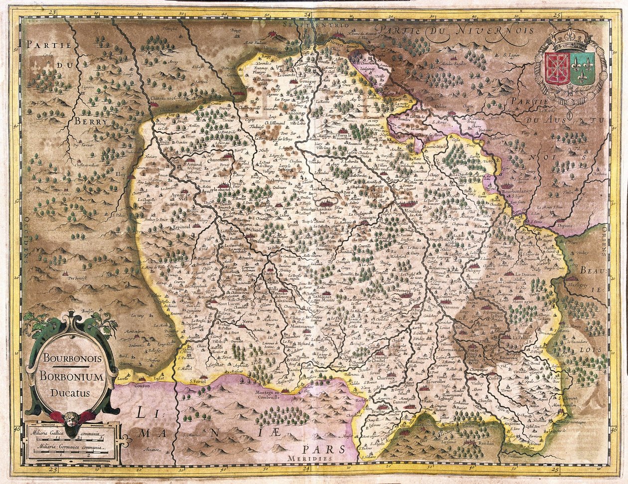 Bourbonnais, Francie (rytina od Gerardus Mercator