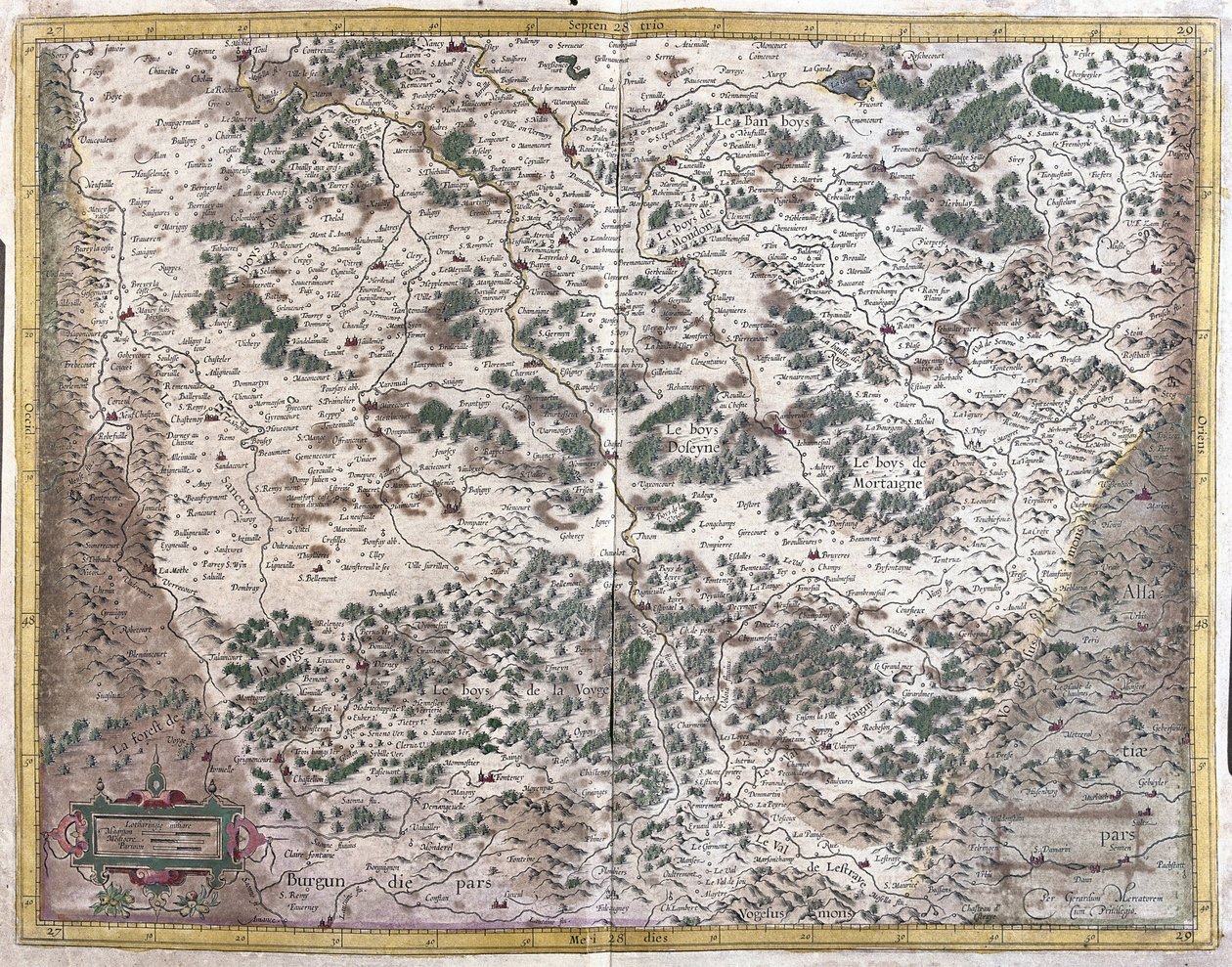Lorraine, Francie (rytina od Gerardus Mercator