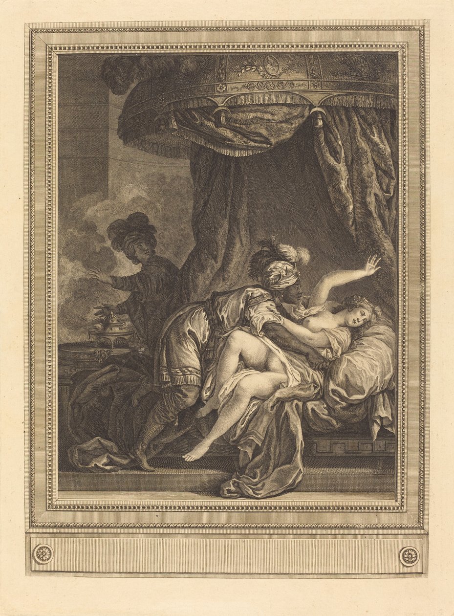 Král Etiopie od Geraud Vidal after Charles Monnet