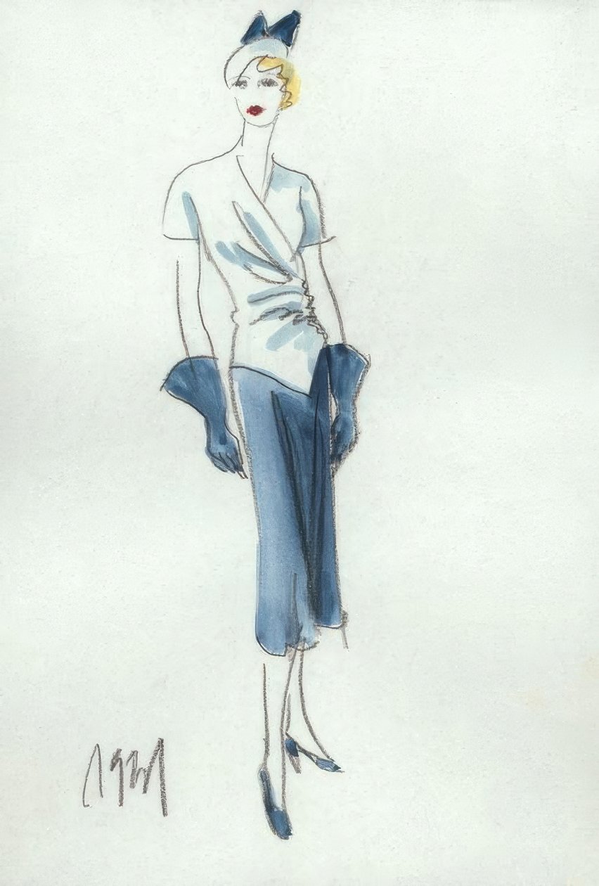 Dámská móda 1931, sukně a halenka / G. Hartung od Gerd Hartung