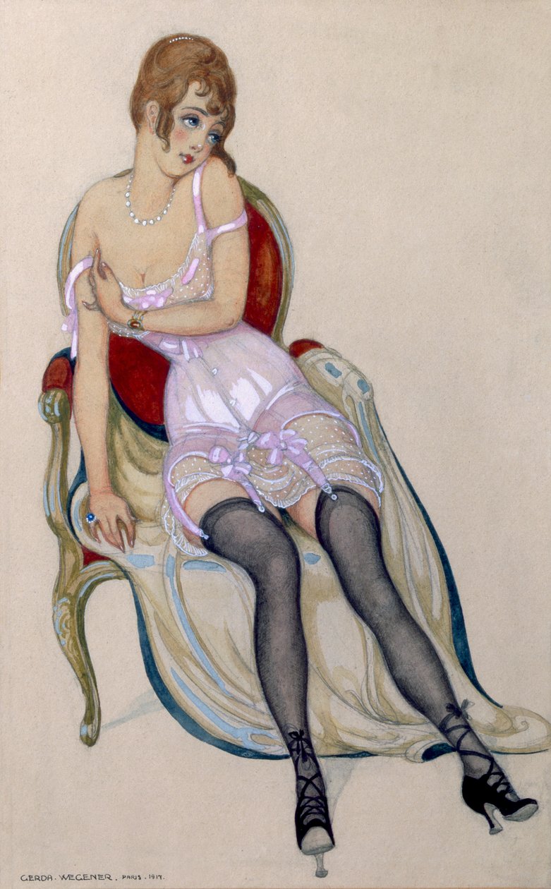 Dáma ve spodním prádle od Gerda Marie Frederike Wegener