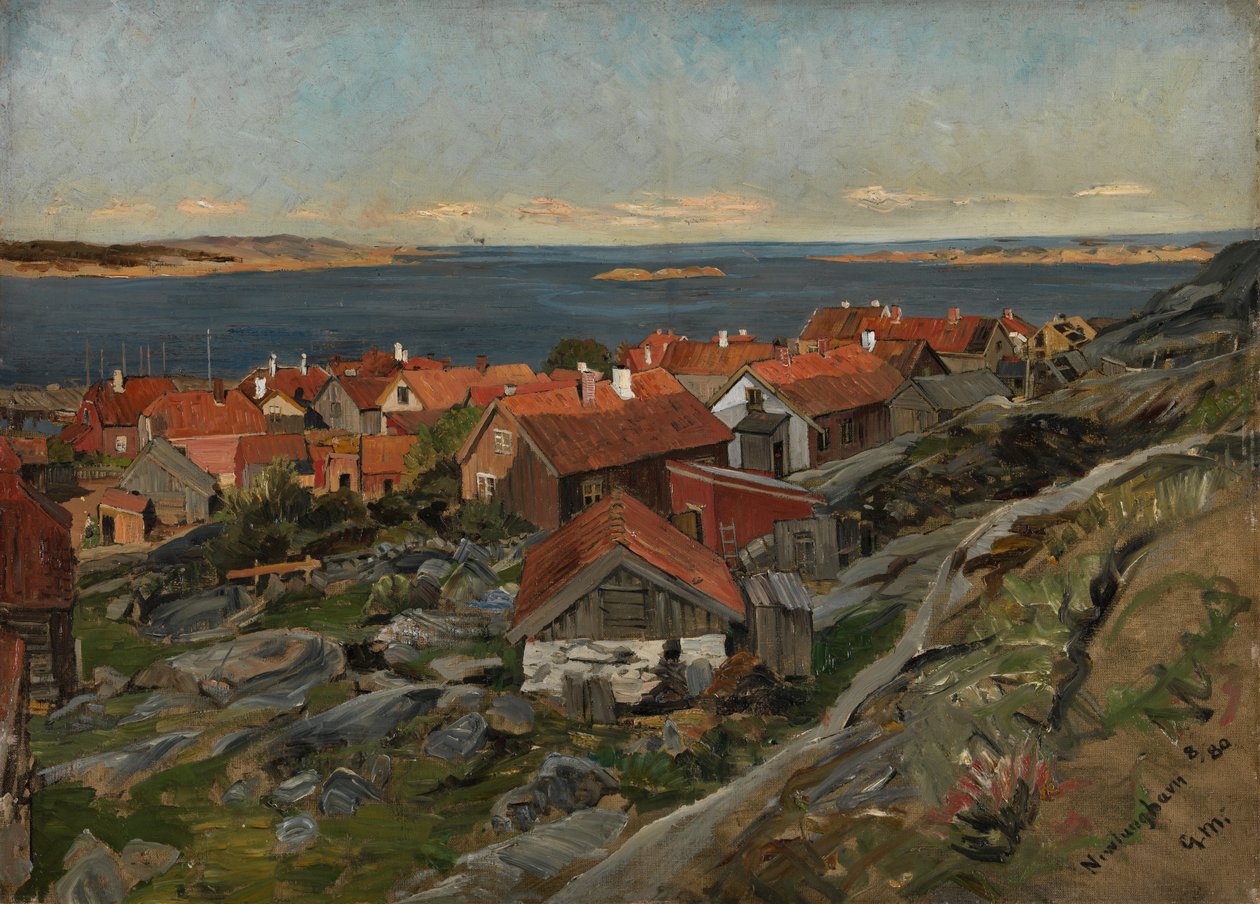 Pohled na Nevlunghavn od Gerhard Peter Frantz Vilhelm Munthe