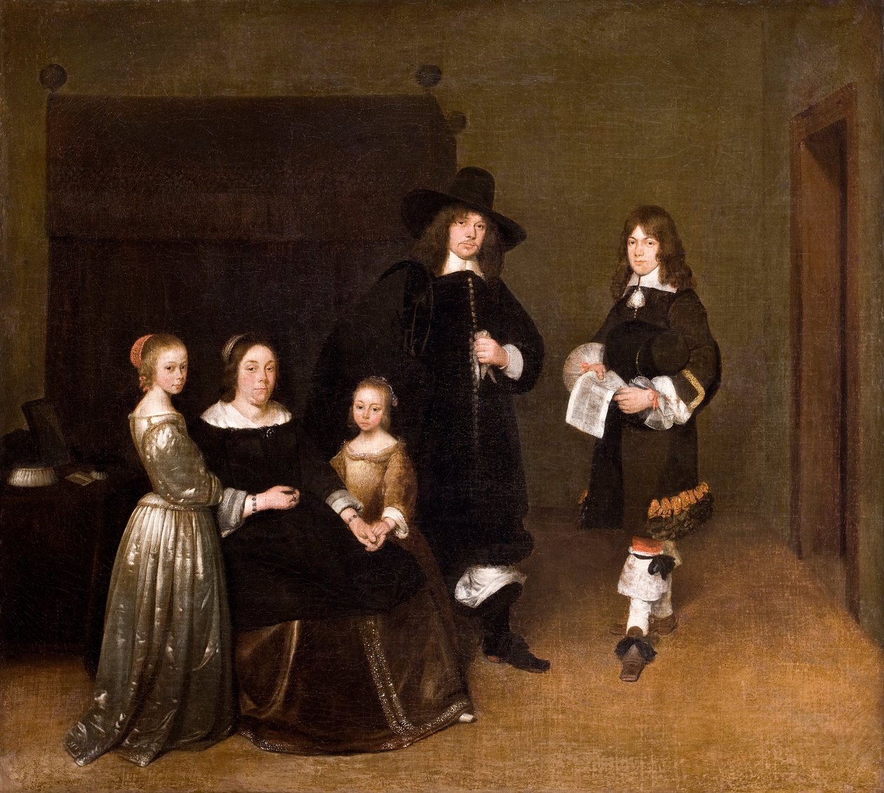 Portrét rodiny od Gerhard ter Borch