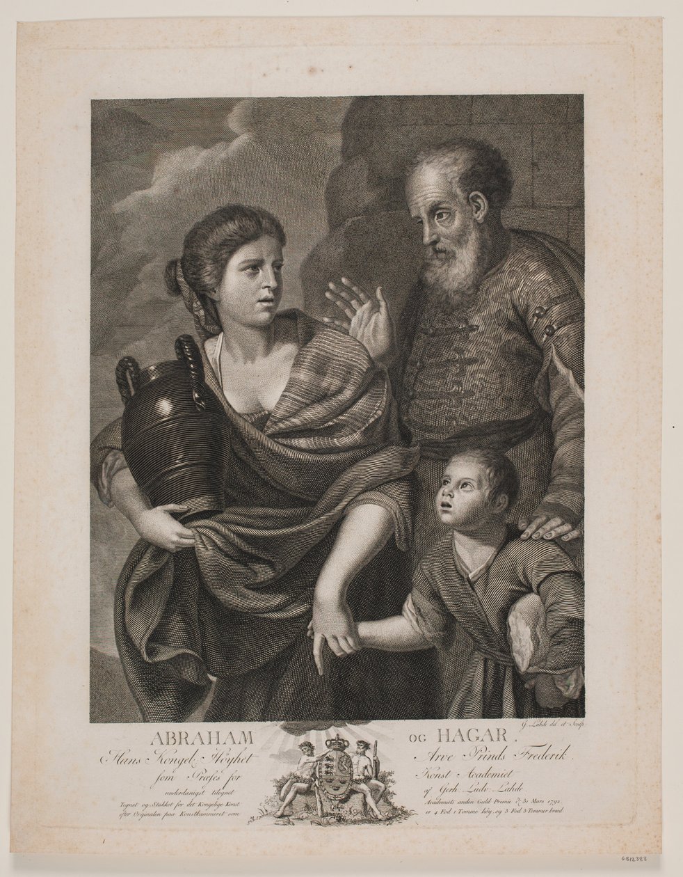Abraham a Hagar od Gerhard Ludvig Lahde