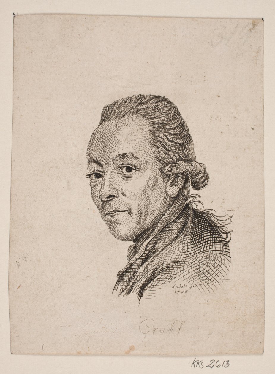 Portrét malíře A. Graffa od Gerhard Ludvig Lahde