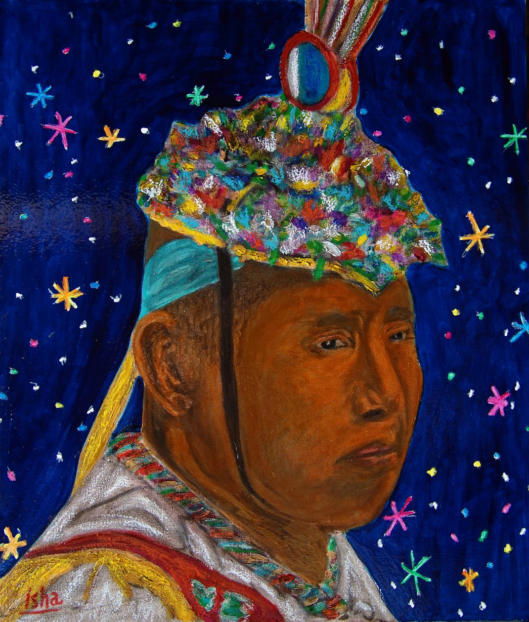 El Volador Maya,2019 (olej na plátně) od Gerhardt Isringhaus
