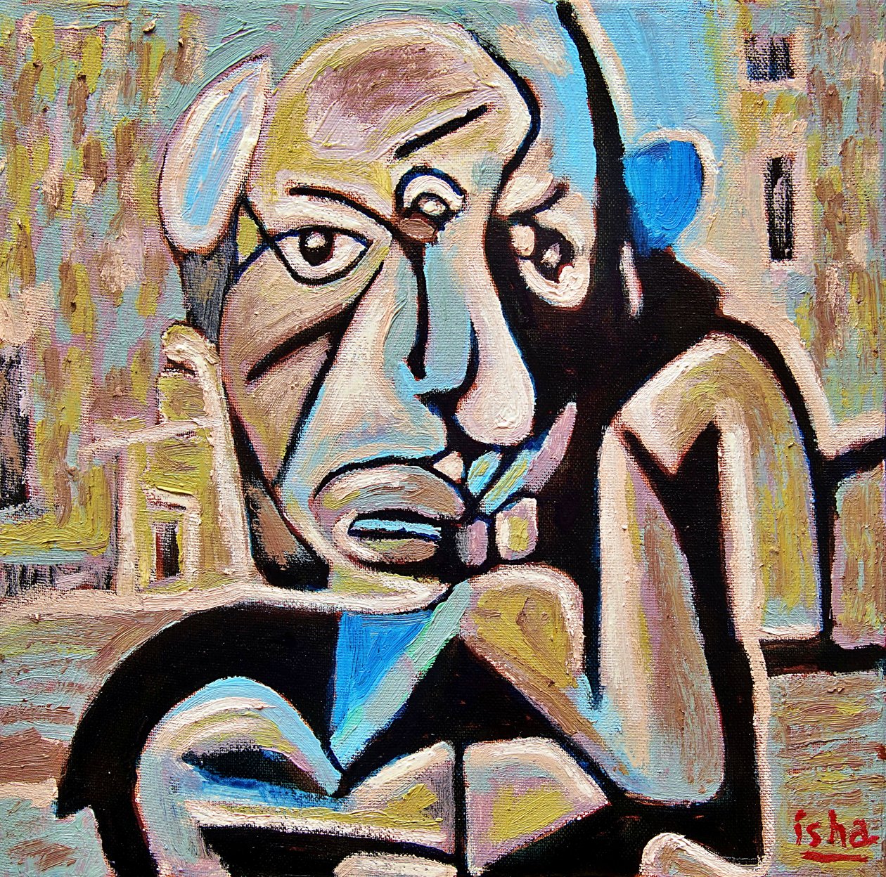 Malý Picasso, 2022 (olej na plátně) od Gerhardt Isringhaus