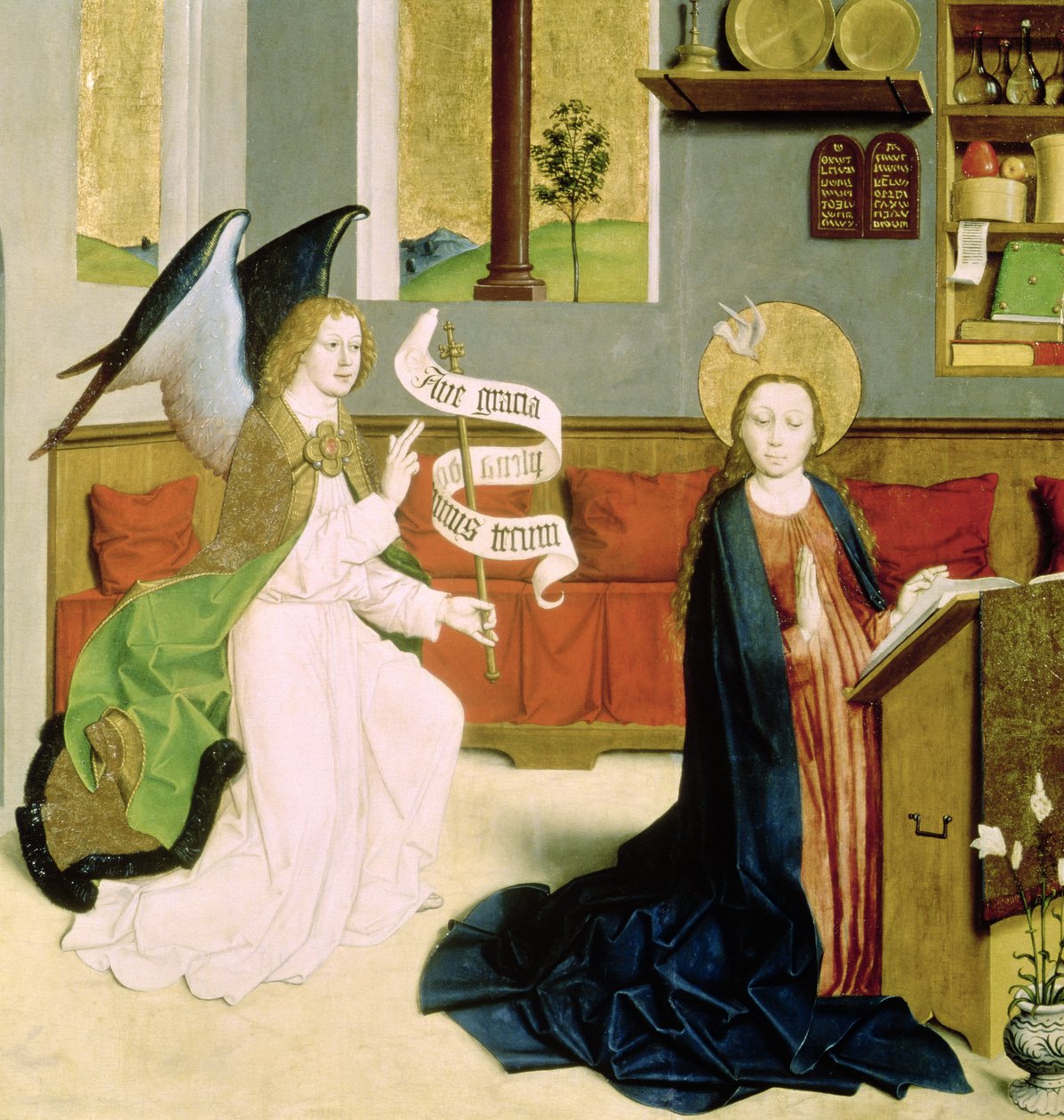 Annunciation, c.1470-80 (tempera na panelu) od German School
