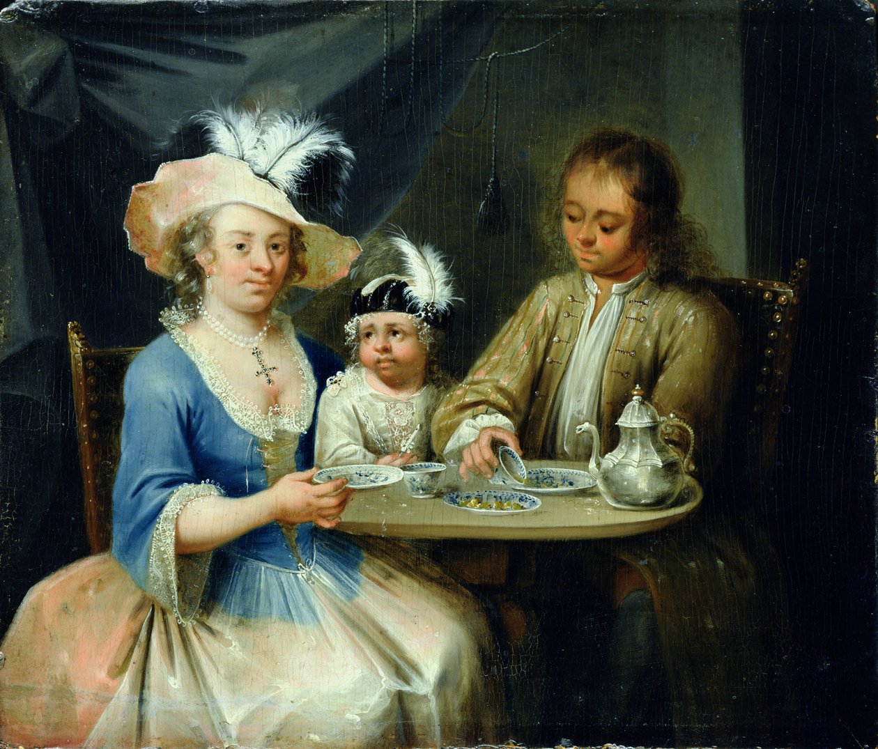 Rodinný portrét, kolem roku 1760 od German School