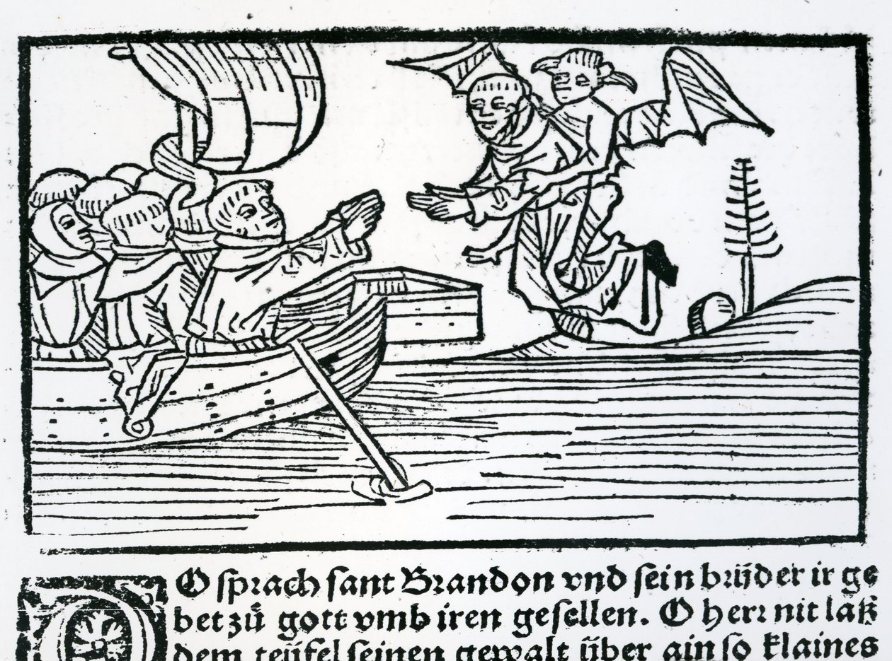 Ilustrace z knihy "Plavba svatého Brendana od German School