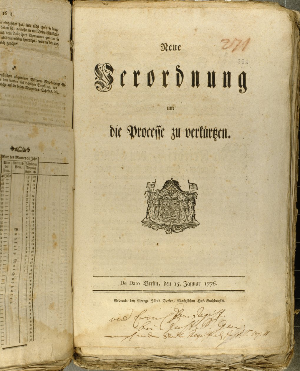 Právní proces z roku 1776 (tisk) od German School