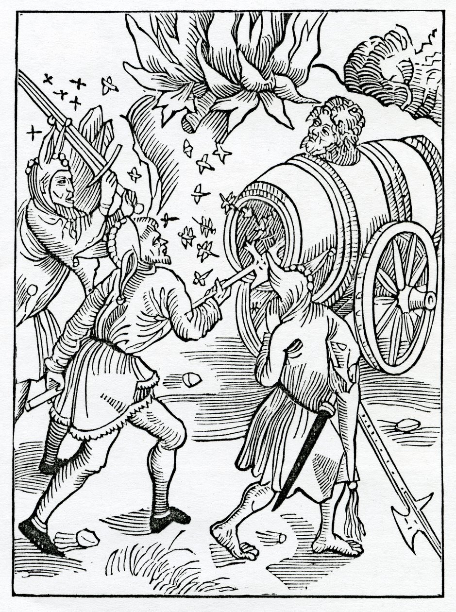 Of enuyous folys, ilustrace z anglického překladu knihy Alexandra Barclaye "The Ship of Fools", z vydání z roku 1874. od German School