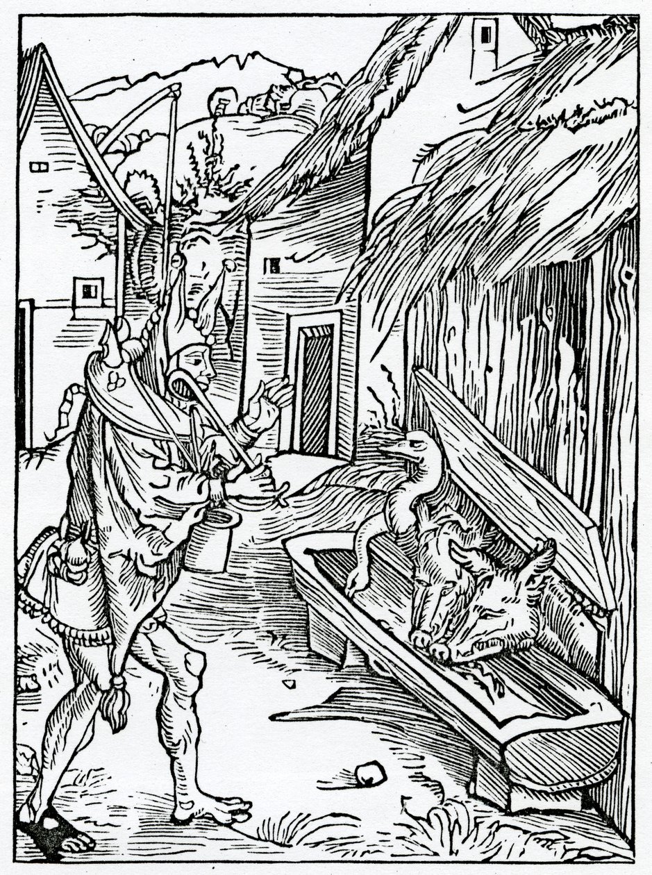 Na nich yt synne trustynge vpon the merce of God, ilustrace z anglického překladu Alexandra Barclaye „The Ship of Fools“, z vydání vydaného v roce 1874 od German School