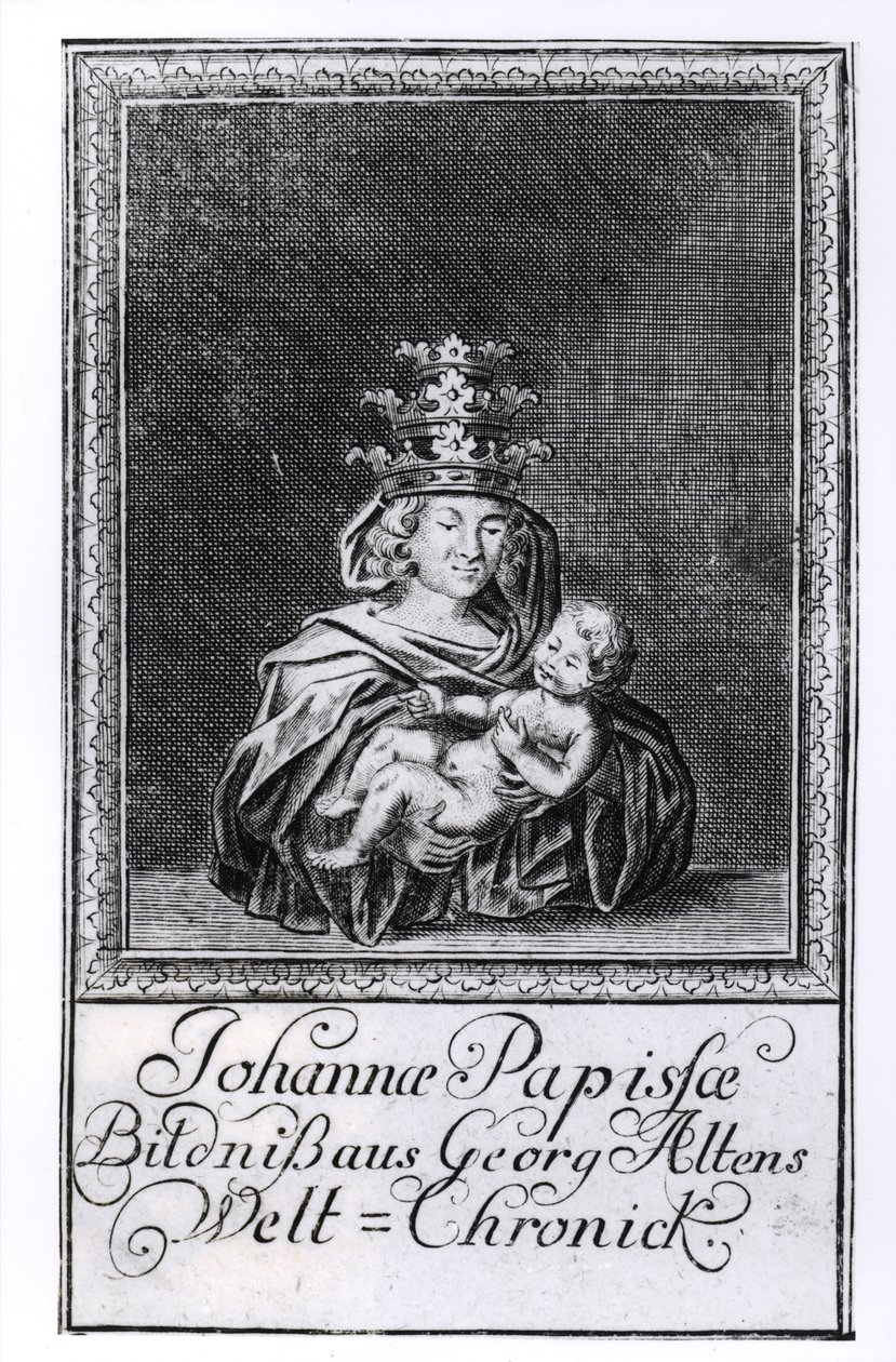 Papež Joan (Johanna) se svým dítětem od German School