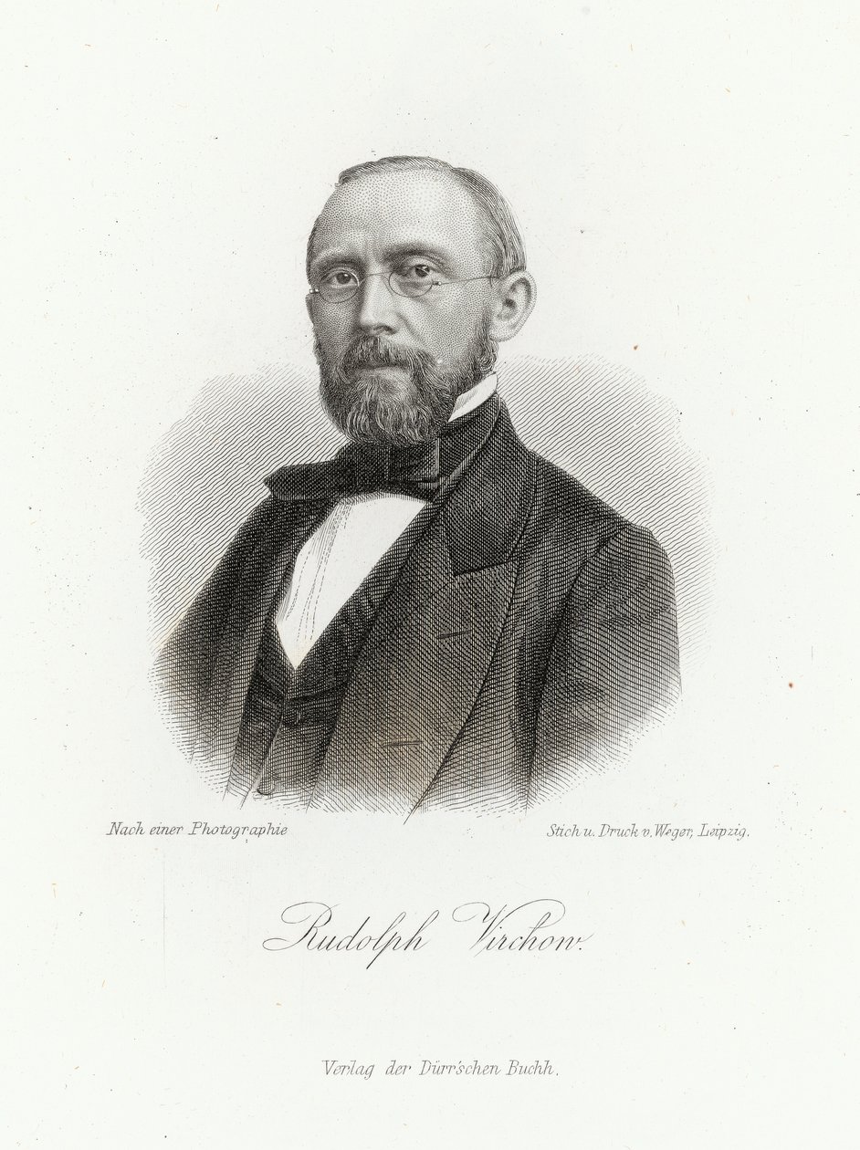 Rudolph Virchow (1821-1902) v "Allgemeine Moden-Zeitung", Lipsko, 1872. od German School