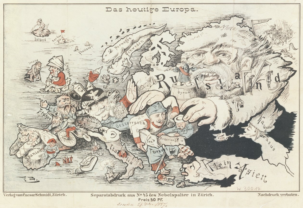 „Dnešní Evropa“, 1887 od German School