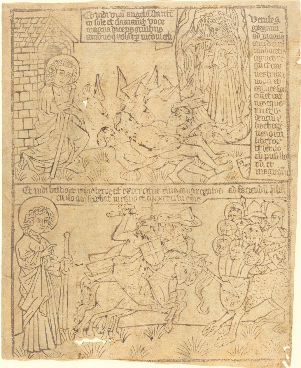 Johnova apokalypsa, list 10 od German 15th Century