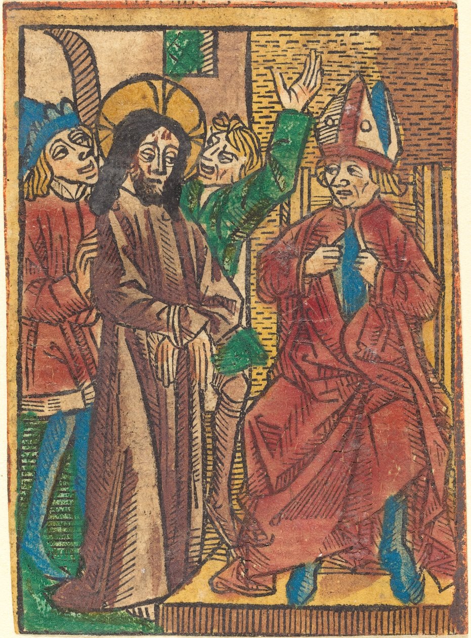 Před Kaifášem od German 15th Century