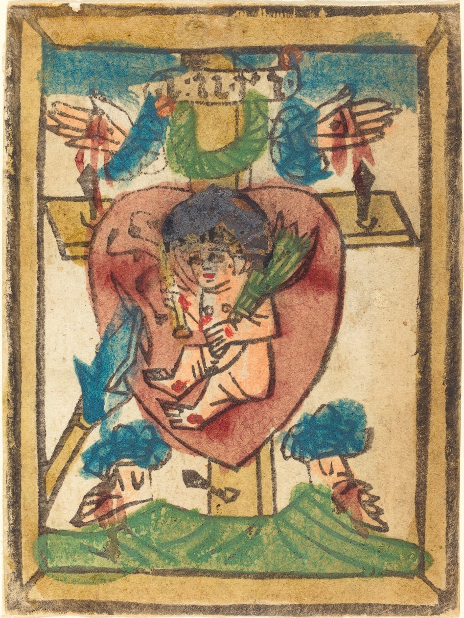 Kristus Dítě v Nejsvětějším Srdci od German 15th Century