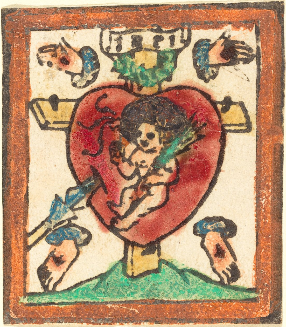 Kristus Dítě v Nejsvětějším Srdci od German 15th Century
