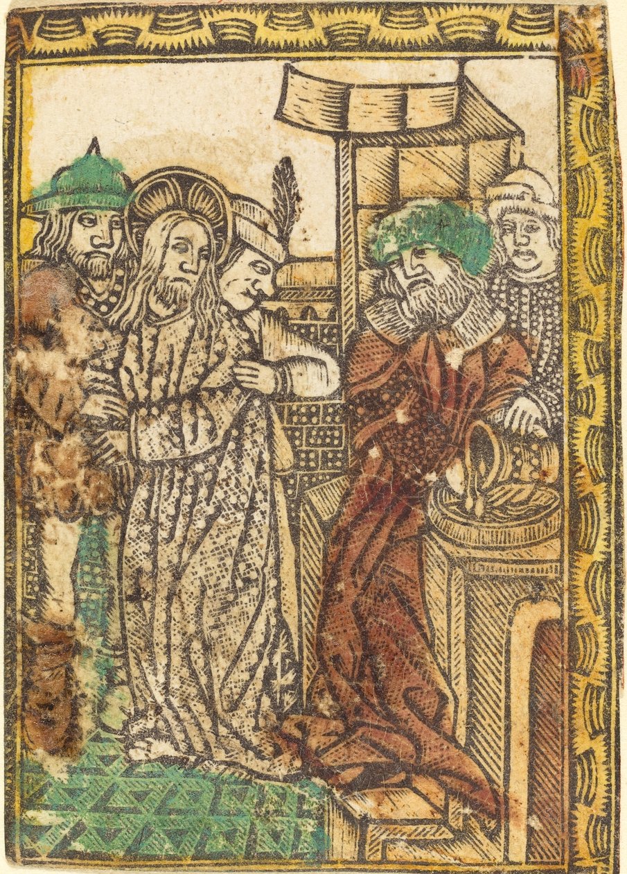 Pilát si myje ruce od German 15th Century