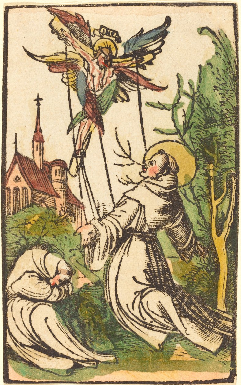 Svatý František přijímá stigmata od German 15th Century