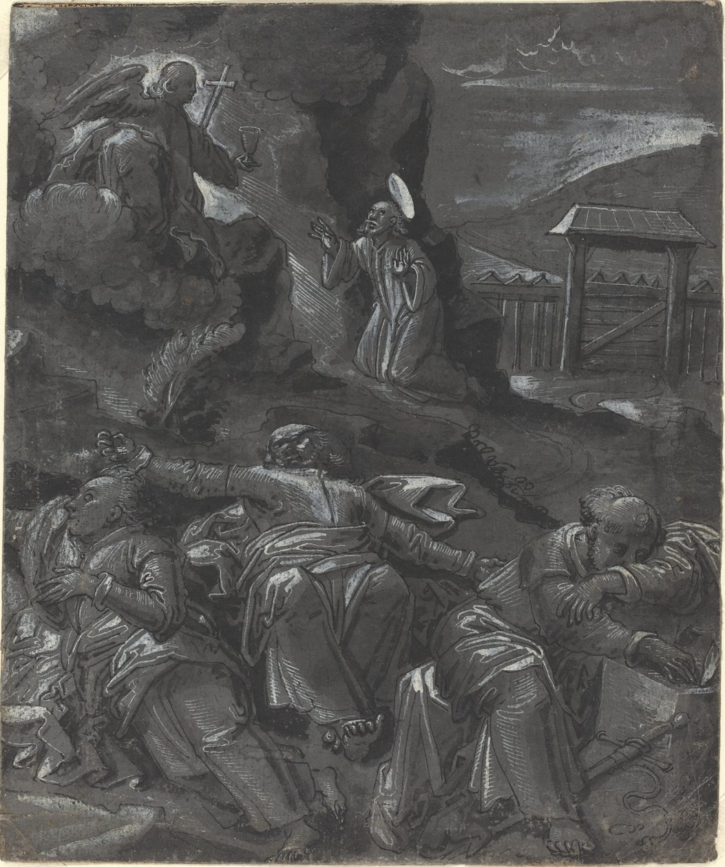 Kristus v zahradě Getsemanské od German 16th Century