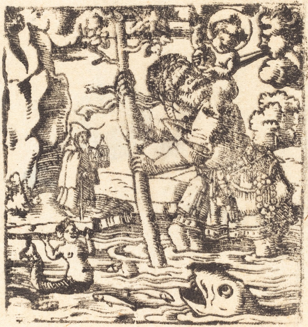 Svatý Kryštof od German 16th or 19th Century