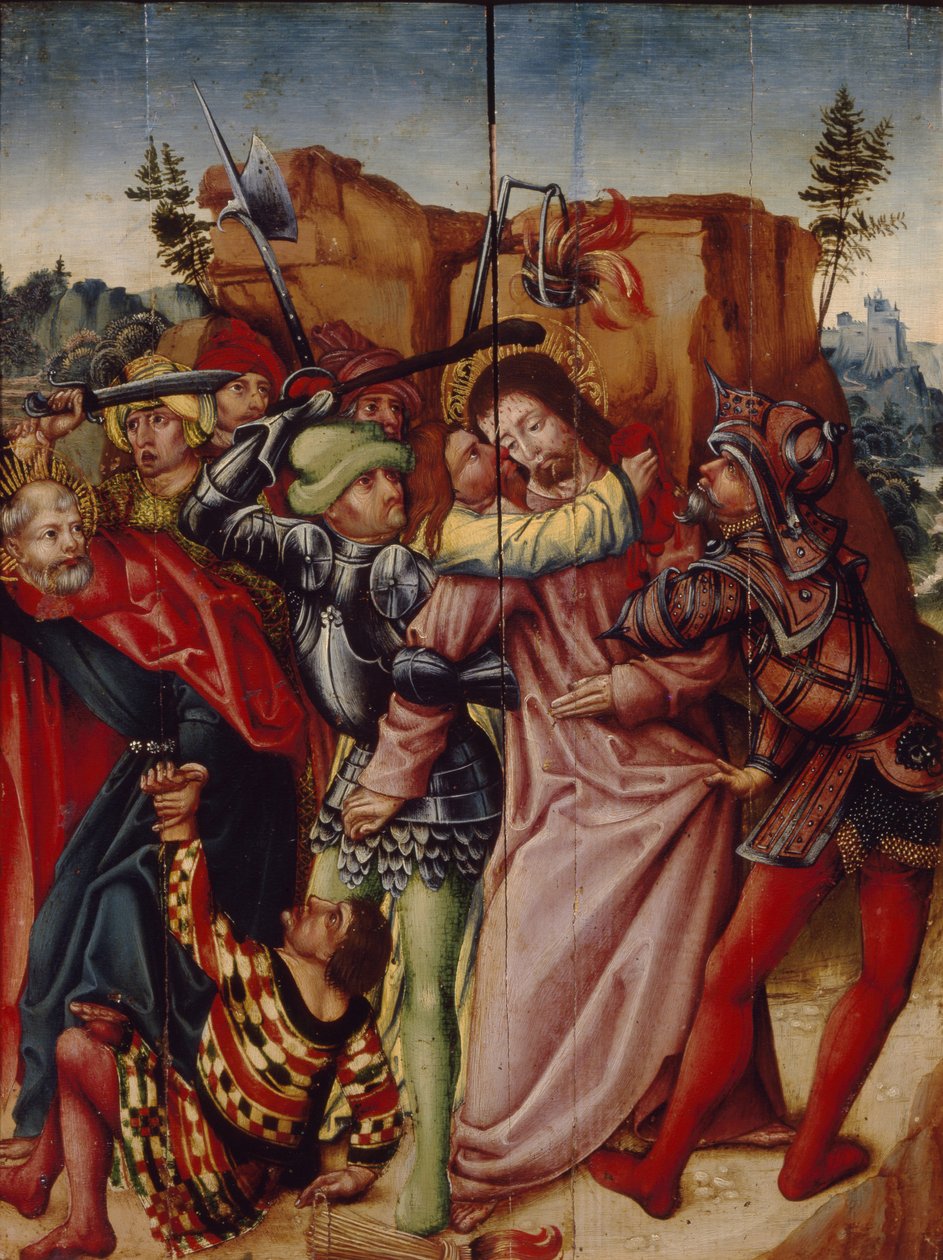 Jidášův polibek, počátek 16. století. od German Master