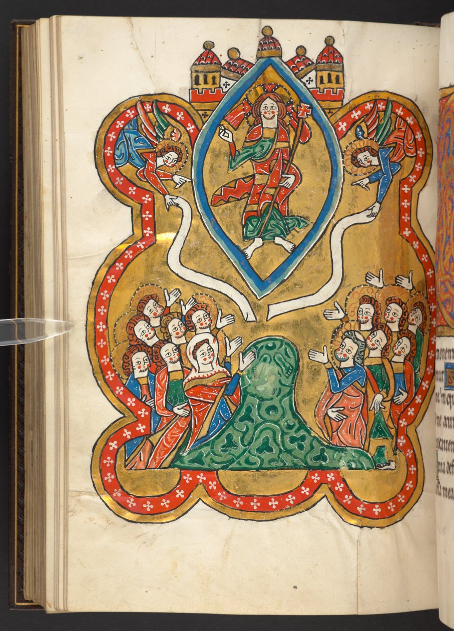 Přidat. 60629, f.103v The Ascension (vellum) od German School
