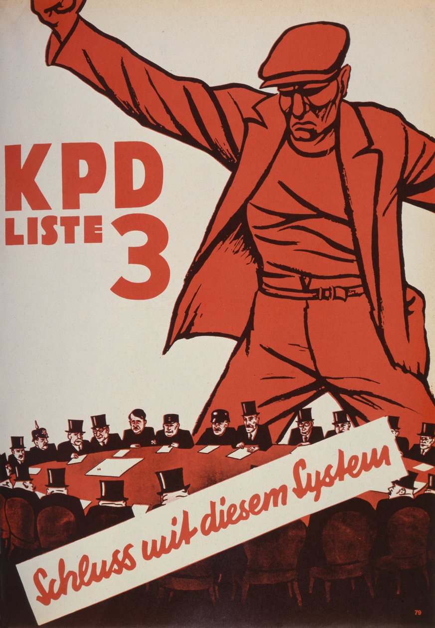 Volební plakát komunistické strany, 1932 od German School