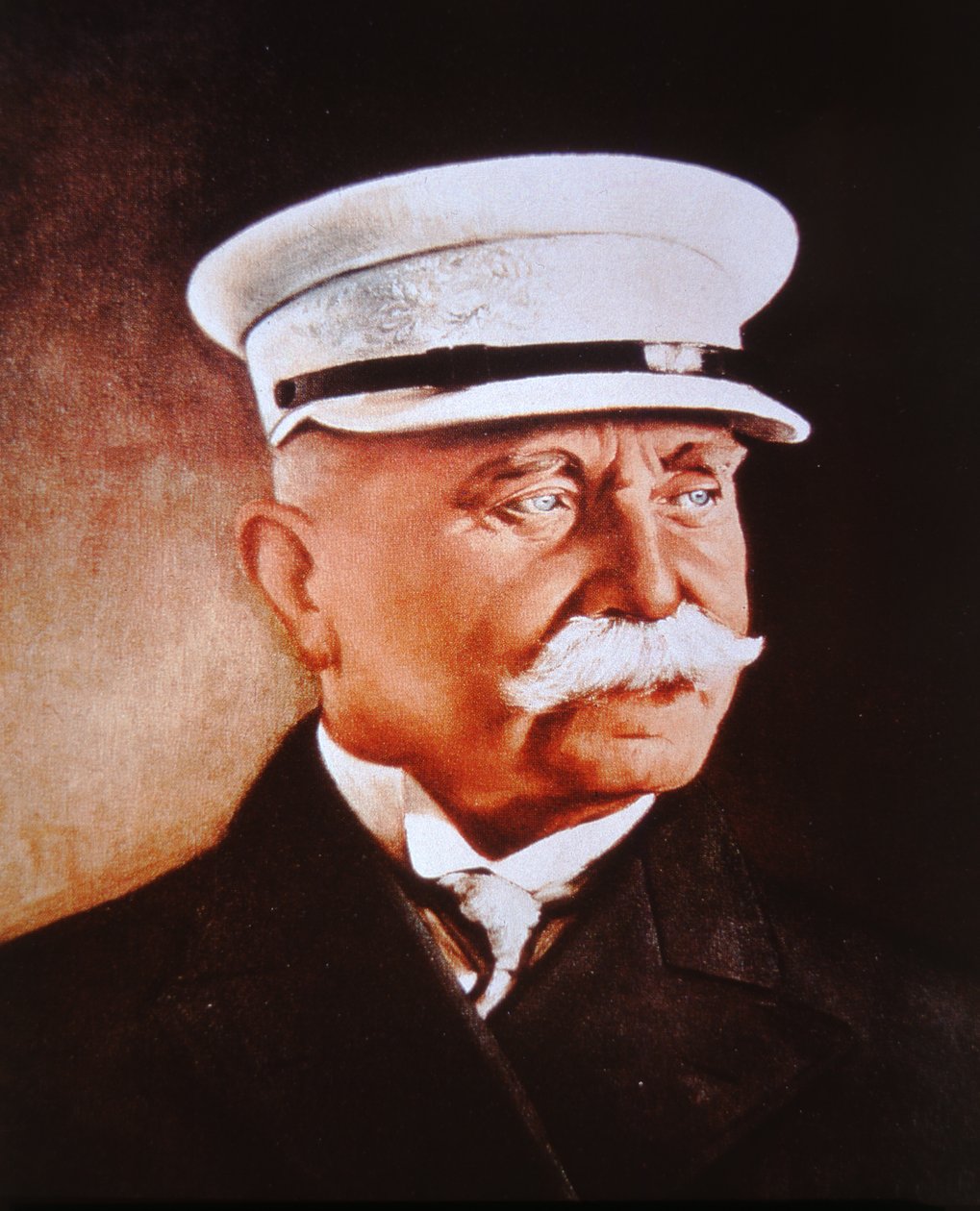 Ferdinand hrabě von Zeppelin (barevné lito) od German School