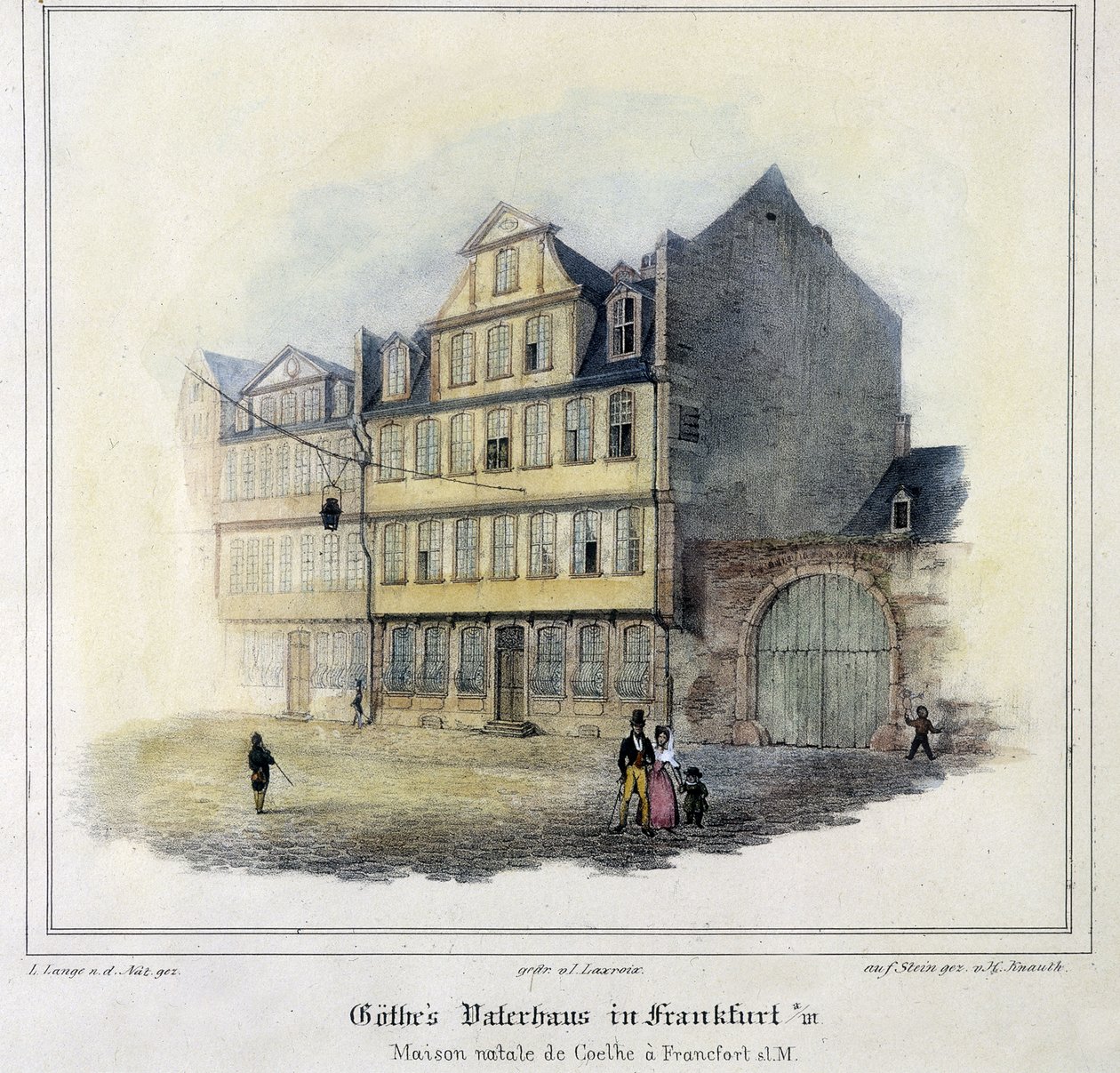 Goethův dům ve Frankfurtu (barevné lito) od German School