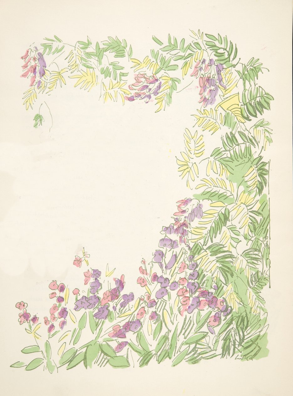 Ilustrace ze Styl, pub. 1922 (pochoir print) od German School