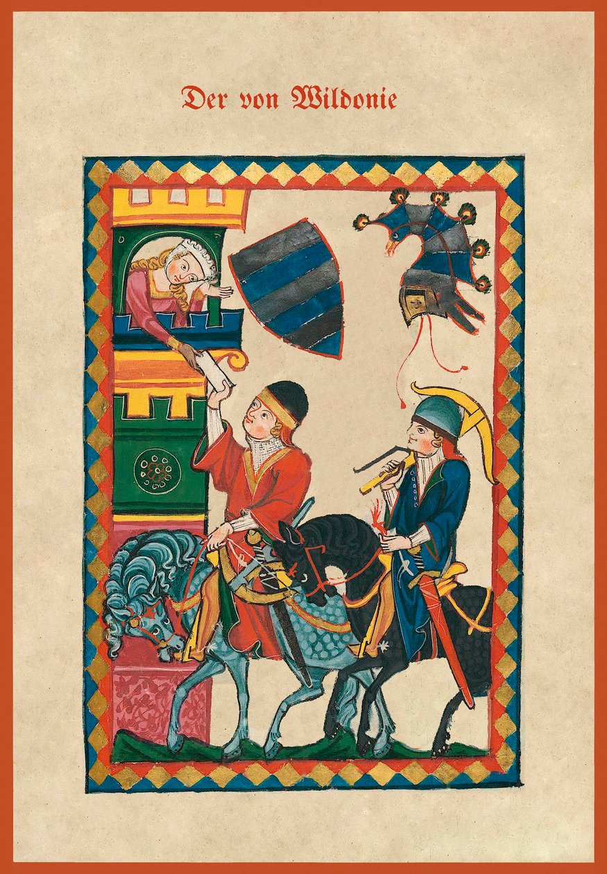 Ilustrace ze středověkého zpěvníku od German School